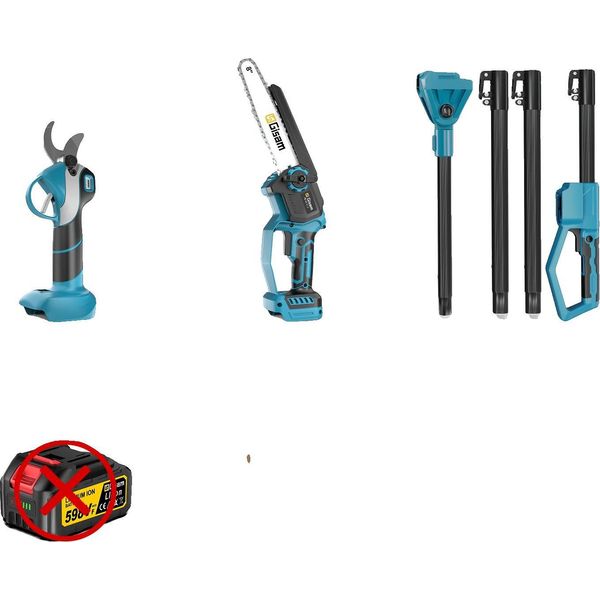 Motosega Elettrica, Funzionalità 4 In 1, Motore Senza Spazzole, Senza Batteria Senza Presa Di Corrente-image
