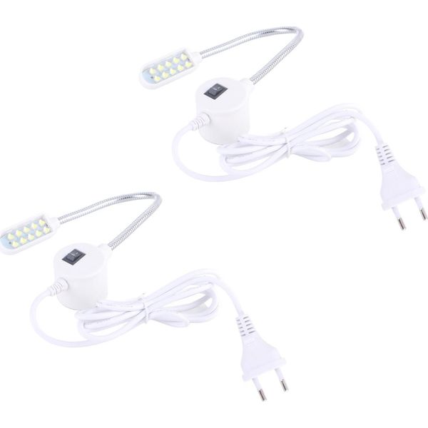 2 Pezzi Luce Per Macchina Da Cucire A Led, Funzionamento Flessibile Con Base Magnetica-image