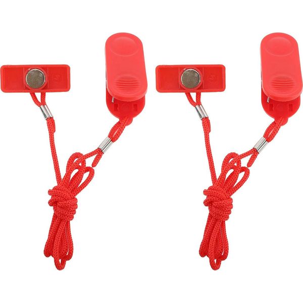 2PCS Blocco Magnetico Universale Del Tapis Roulant Interruttore Di Arresto Di Emergenza Clip A Filo Chiave Di Avvio-image