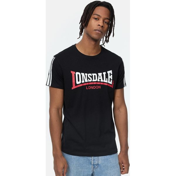 Maglietta Uomo Regular Fit Elphin Nero/Bianco/Rosso Xxl Lonsdale-image