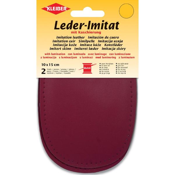 Kleiber 89408 Kleiber Pelle Finta Con Laminazione, 100 X 150 Mm, Bordeaux-image
