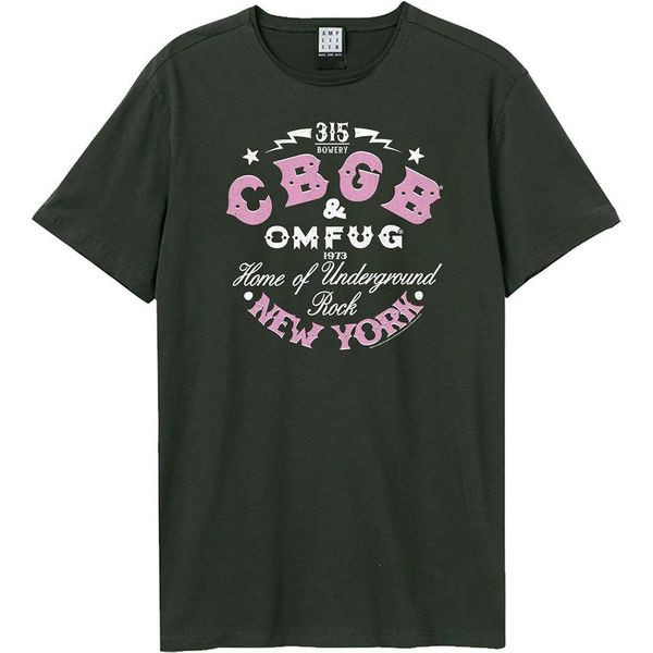 Amplified - Maglietta "Cbgb"" Per Uomo/Donna Unisex, Logo GD4193 (M) (Charcoal)"-image
