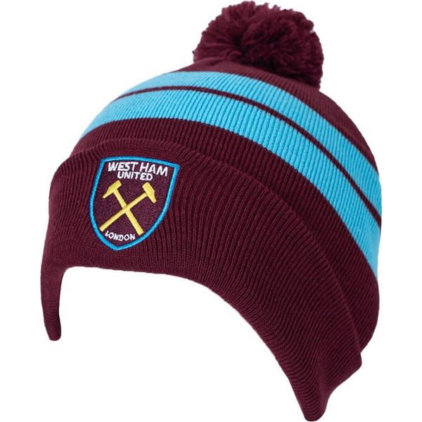 West Ham United Fc - Berretto Da Sci, Tessuto Jersey TA14007 (Taglia Unica) (Rosso Vino/Blu Cielo)-image