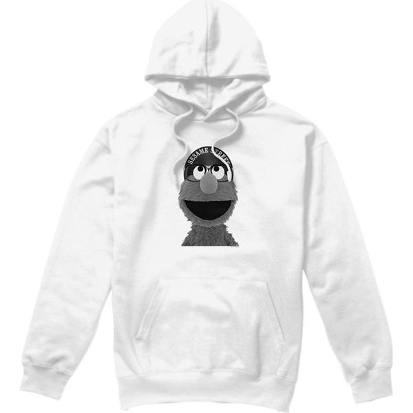 Sesame Street - Felpa Con Cappuccio "Lee"" Per Uomo/Donna Unisex TV27515 (Xxl) (Bianco)"-image