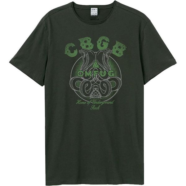 Amplified - Maglietta "Cbgb"" Per Uomo/Donna Unisex, Logo GD4194 (Xs) (Charcoal)"-image