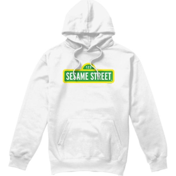 Sesame Street - Felpa Con Cappuccio Per Uomo/Donna Unisex TV27581 (L) (Bianco)-image