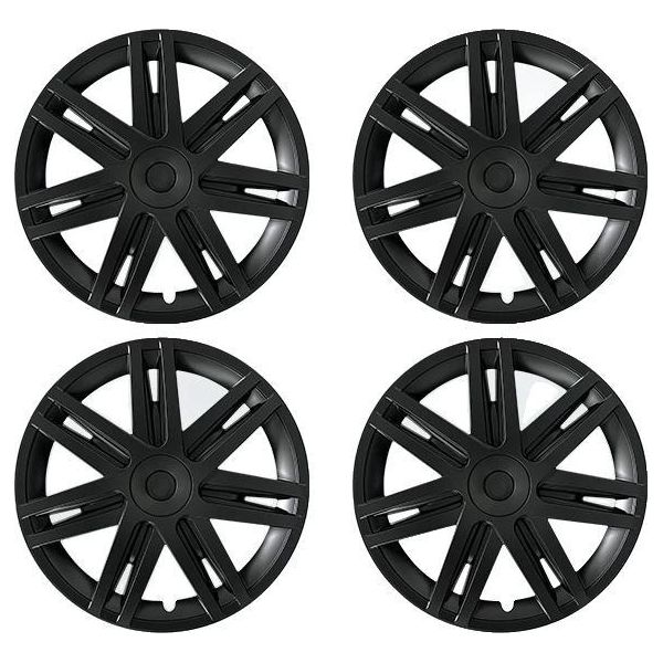 Coprimozzi, Plastica Resistente, Design A Copertura Totale, Stile Stella Nera, Tesla, Model Y 19 Pollici-image