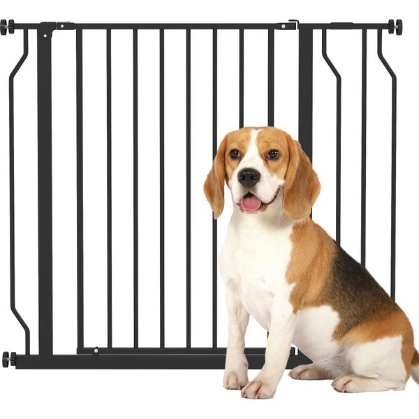 Cancelletto Di Sicurezza Per Porte Pawhut Cancelletto Per Scale Con Estensione Di 10 Cm Cancelletto Per Porte Senza Foratura Cancelletto Per Scale Per Larghezze Di 75-95 Cm Girevole Su Entrambi I Lati Acciaio Nero-image
