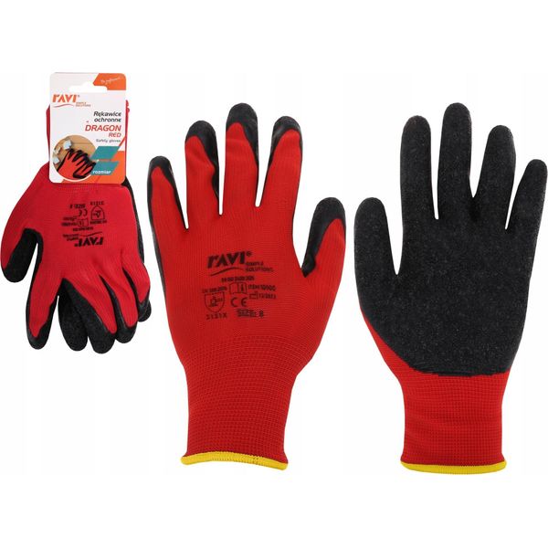 Guanti Di Protezione Dragon Red Taglia 10/Xl - Guanti Da Lavoro Resistenti E Confortevoli-image
