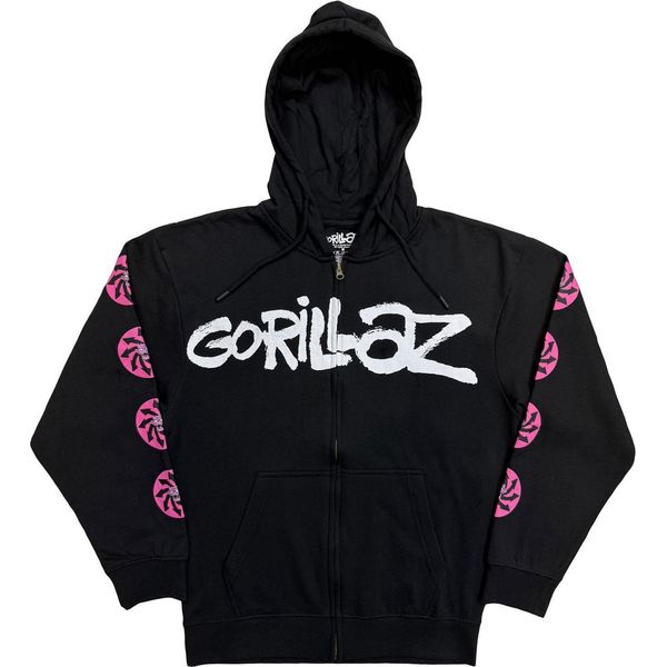 Gorillaz - Felpa Con Cappuccio "Repeat Pazuzu"" Per Uomo/Donna Unisex RO15150 (L) (Antracite)"-image
