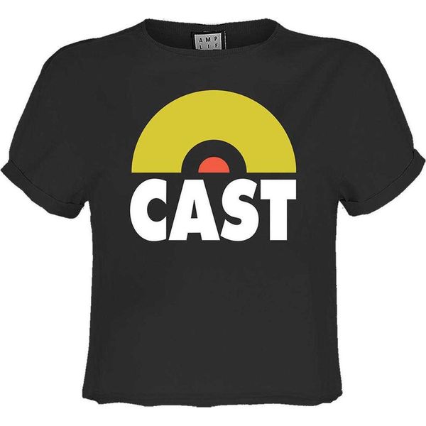 Amplified - Top Corto Da Donna, Logo GD4179 (Xl) (Charcoal/Yellow)-image