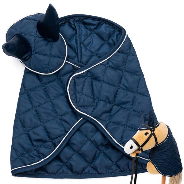 Set Di Accessori Per Cavalli Hoofly Hobby Horse - Coperta E Cuffietta Blu Per Cavalli Hobby [Approvato Dal - Attrezzatura Di Alta Qualità In Un Set - Ideale Per Il Gioco E L'allenamento-image