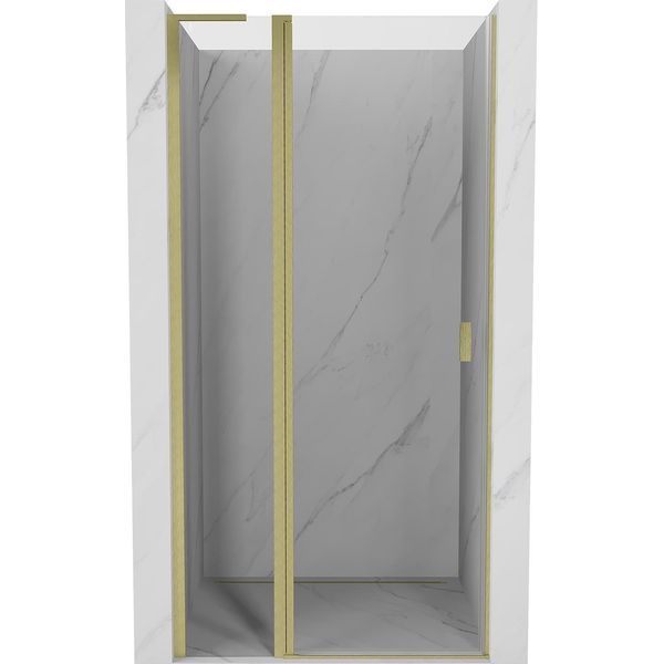 Mexen Mist L Porta Doccia A Battente 105 Cm, Trasparente, Oro Spazzolato - 8A4L-105-000-55-00-image