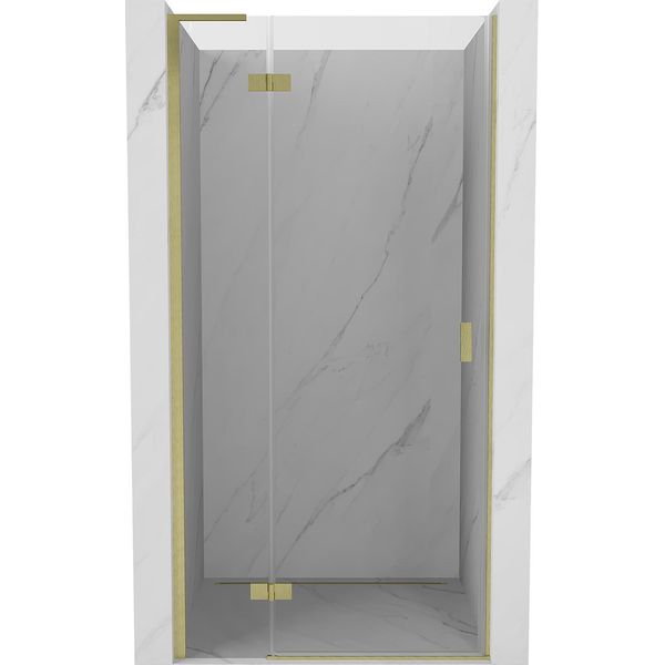 Mexen Mist-H L Porta Doccia Battente Sinistra 80 Cm, Trasparente, Oro Spazzolato - 8A5L-080-000-55-00-L-image