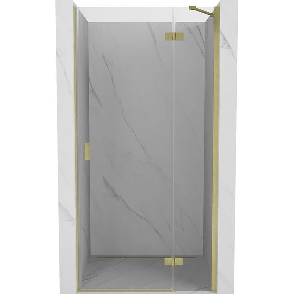 Mexen Mist-H Porta Doccia A Battente Destra 115 Cm, Trasparente, Oro Spazzolato - 8A5-115-000-55-00-P-image