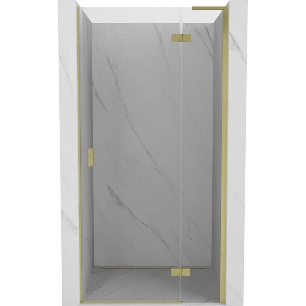 Mexen Mist-H L Porta Doccia Battente Destra 115 Cm, Trasparente, Oro Spazzolato - 8A5L-115-000-55-00-P-image
