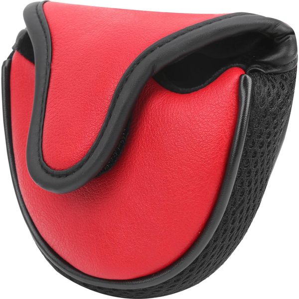 Copri Putter Da Golf, Copri Mazza, Mezzo Cerchio, Finto Cuoio, Impermeabile, Accessori, Rosso-image