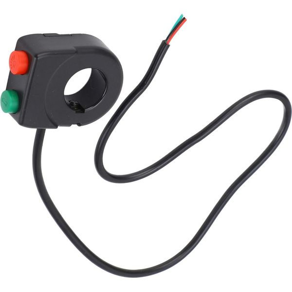 12V Horn Testa Luce Nera On Off Pulsante Interruttore Manubrio Per Moto Scooter-image