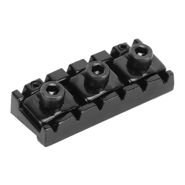 Set Di Dadi Di Bloccaggio Per Corde Di Chitarra, 42,5 Mm, Set Di Dadi Di Bloccaggio Per 7 Corde, Leggero, Regolabile In Altezza E Resistente, Per Una Facile Installazione E Manutenzione (Nero)-image