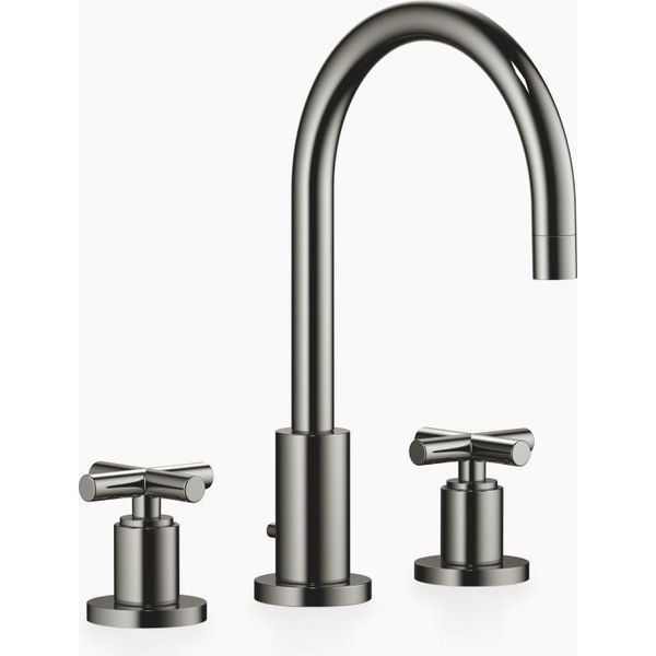 Dornbracht Tara MéLangeur De Lavabo à Trois Trous Avec Garniture D'éCoulement, Bec Pivotant à 360°, Saillie 165Mm, 20713892-19, 20713892-19-image