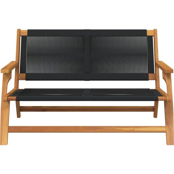 Vidaxl Mobili Da Giardino Neri 78 X 122 X 73 Cm In Legno Massiccio Di Acacia-image