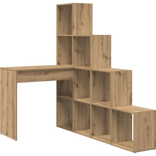 Syfax™ Scrivania Ad Angolo Rovere Artigianale 101,5 X 149,5 X 149,5 Cm-image