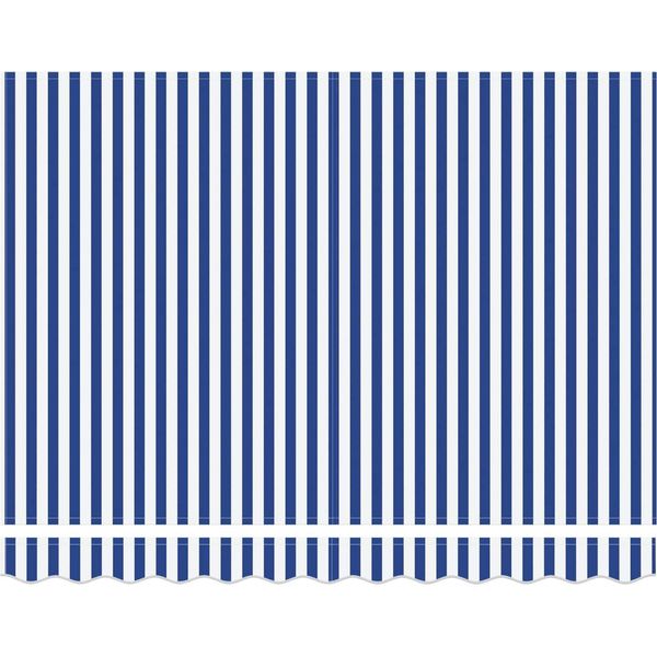 Vidaxl Tenda Da Sole Retrattile In Tessuto Blu E Bianco 350X250 Cm-image
