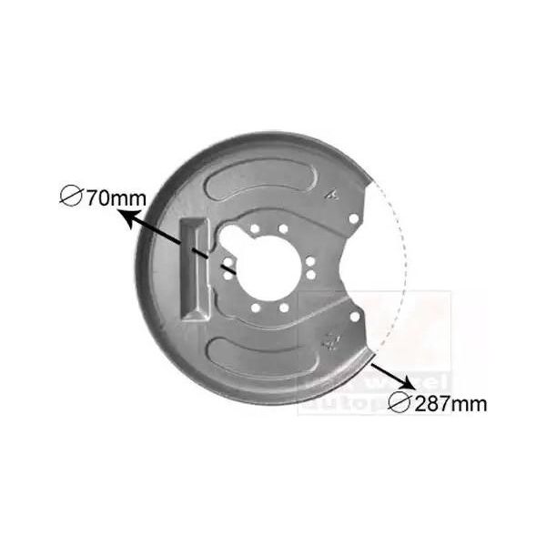 Van Wezel Parafango Disco Freno Per Volvo V40 Station Wagon (645) Posteriore Destro 3225374 Piastra Di Ancoraggio-image