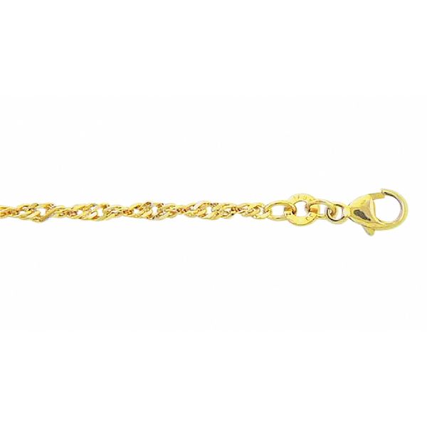 Goldarmband Adelia´S "Damen 333 Gold Singapur Armband 18,5 Cm Ø 2,4 Mm", Gold, ArmbäNder, Damen, 18,5, Gelbgold 333 Gold, Gelbgold 333, Gold, Goldarmband, Goldschmuck FüR Damen-image