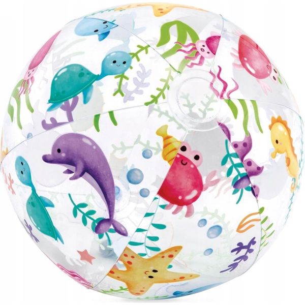 Palla Intex 59040NP Lively Print, Da Spiaggia, Per Bambini, Gonfiabile, Per L'acqua, Design Assortiti, 51 Cm-image