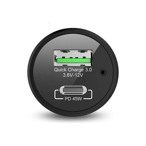 Nevox Adattatore Di Ricarica Per Auto Usb Pd Type C + QC3.0 Nero, 63 Watt / Va-image