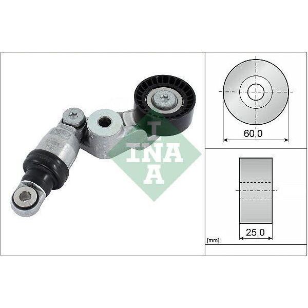 Ina 534 0585 10 Braccio Tenditore Cinghia Trapezoidale Scanalata Ø60Mm Per Mazda 3 Hatchback (Bm, Bn) CX-3 (Dk) 2 Hatchback (Dl, Dj) 3 Hatchback (Bp) CX-30 (Dm)-image
