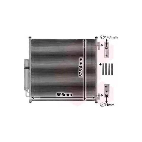 Van Wezel 02005218 Condensatore Climatizzatore Condensatore Climatizzatore Per Land Rover Range Rover Sport (L494) +Essiccatore-image