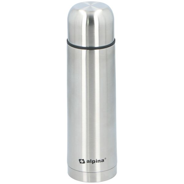 Pallone Thermos Alpina - Doppia Parete - 500 Ml - Con Bicchiere - Acciaio Inox-image