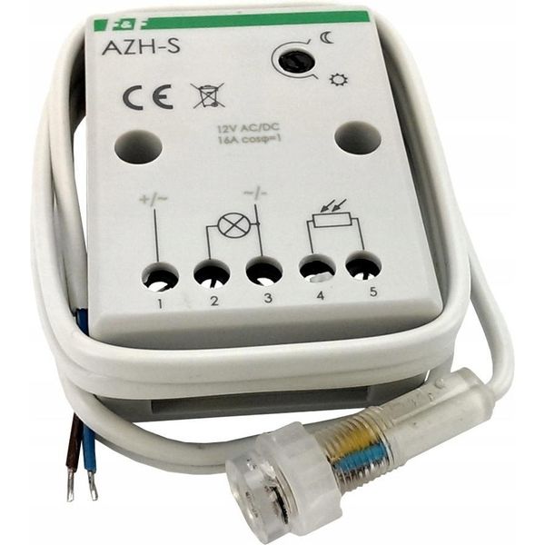 Interruttore Crepuscolare Con Sensore Di Luminosità Con Sonda Ermetica ?10 12V 16A AZH-S F&F 0156-image