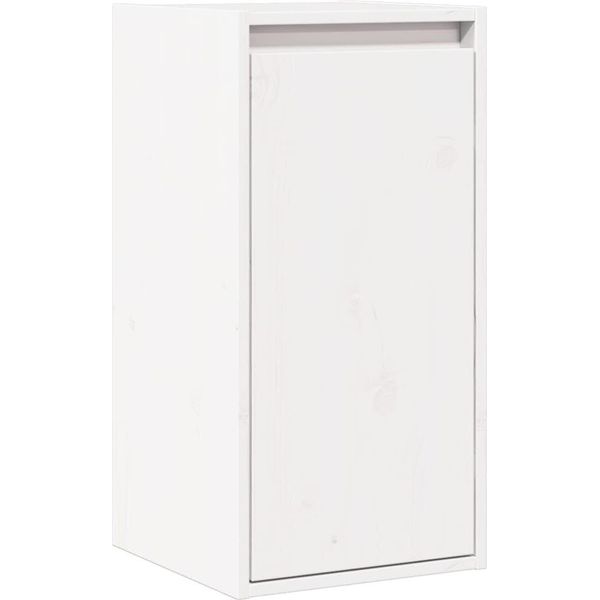 Vidaxl Armadio A Muro Bianco 30X30X60 Cm In Legno Di Pino Massiccio-image