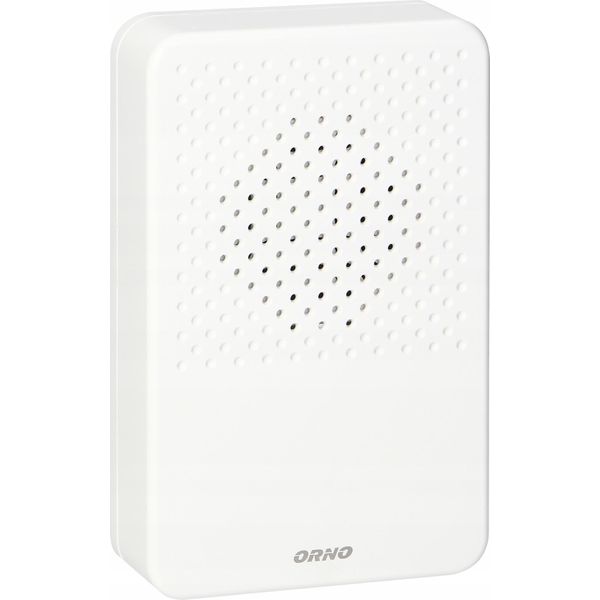 Campanello Elettronico Cablato Monotonale Lark Maxi Ac 230V Bianco OR-DP-MR-161/W Orno-image