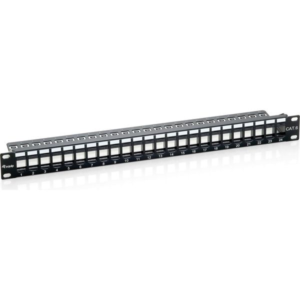 Equip 19" Patchpanel 24X Keystone Cat6 Utp 1HE Schwarz"-image