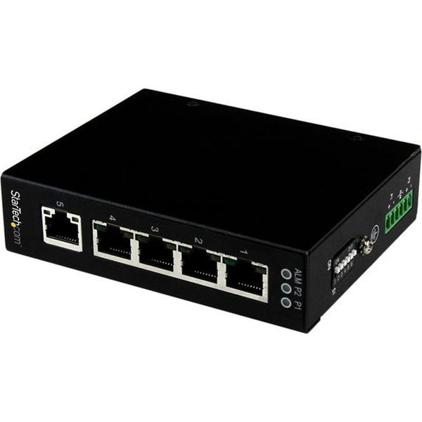 Startech.Com Switch Gigabit Ethernet Industriale Non Gestito A 5 Porte - Montaggio Su Guida Din / A Parete - Non Gestito - Gigabit Ethernet (10/100/1000) - Full Duplex - Montaggio A Parete-image