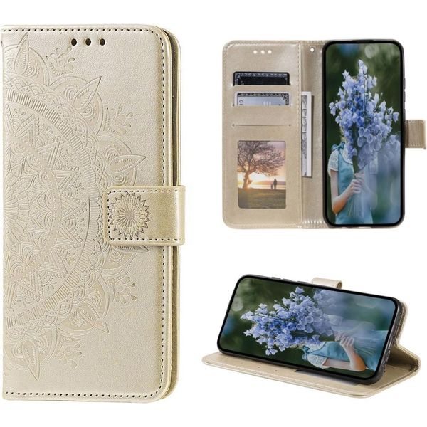 Custodia Per Apple Iphone 14 Pro Max Custodia Del Telefono Cellulare Flip Cover Copertura Protettiva Mandala-image