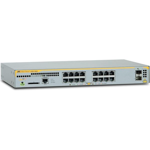 Allied Telesis At-X230-18Gp-50 Managed L2+ Gigabit Ethernet (10/100/1000) Power Over Ethernet (Poe) Grigio-image
