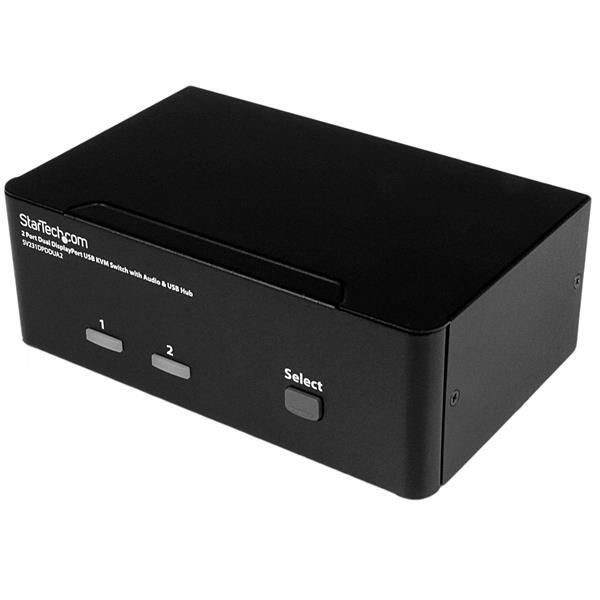 Startech.Com Switch Kvm A 2 Porte Displayport E Doppio Monitor-image