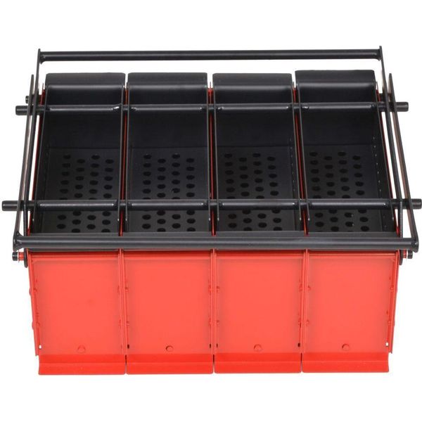 Vidaxl Pressa Per Bricchette Di Carta In Acciaio 38X31X18 Cm Nero E Rosso-image