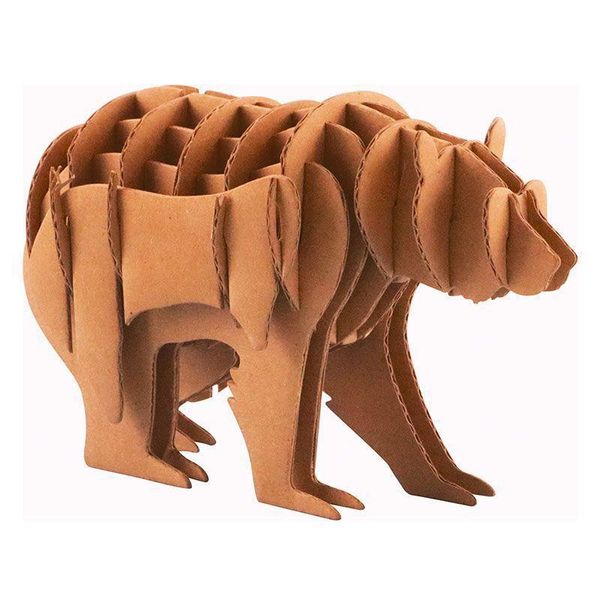 Modello In Cartone Da Disegnare 13 X 8,5 X 6 Cm - Orso-image