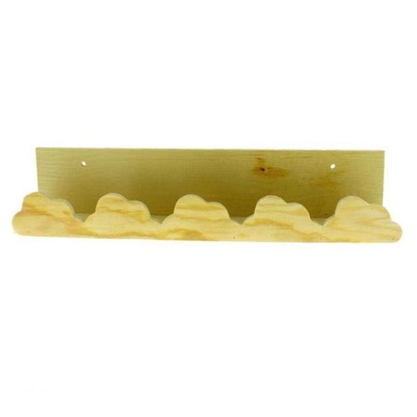 Scaffale Da Parete In Legno 42 X 9 Cm - Nuvole-image