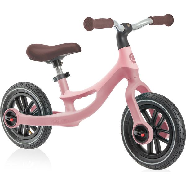 Globber Go Bike Elite Air - Balance Bike Per Bambini, Pneumatici Da 10 Pollici, Sella Regolabile In Altezza, Rosa Pastello-image