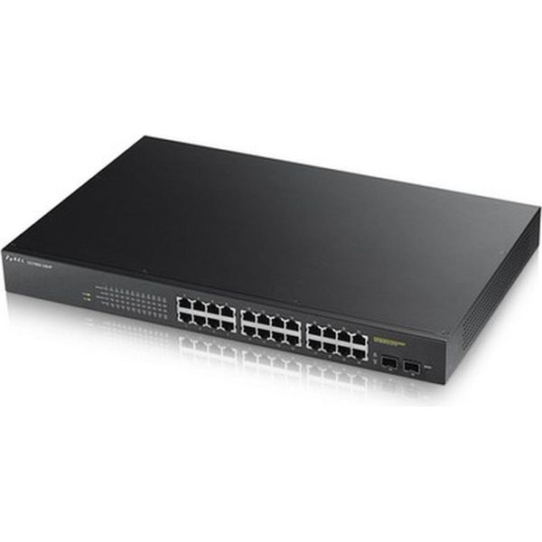 Zyxel GS1900-24HP V2 26-Port Gigabit Web Smart Poe Switch, 24X Gigabit RJ45, 2X Sfp, Poe Budget 170W-image