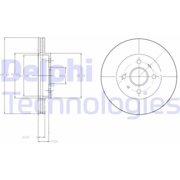 2X Disco Freno Delphi BG4213 Per Subaru Justy Iv Per Daihatsu Sirion (M3_) 42Mm-image