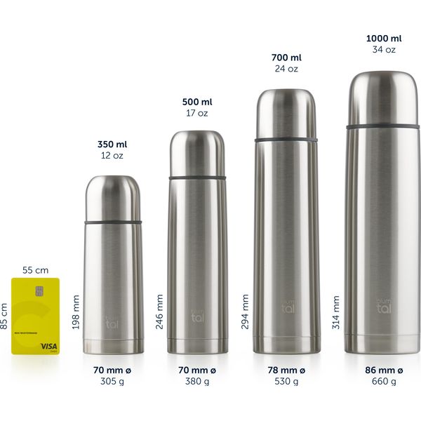Borraccia Thermos Blumtal® 700Ml Blu - Senza Bpa, In Acciaio Inox, A Prova Di Perdite, Per Bevande Calde E Fredde-image