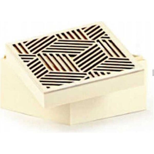 Scatola In Legno Con Coperchio Traforato - Geometrico - 9,5 X 9,5 X 6 Cm-image